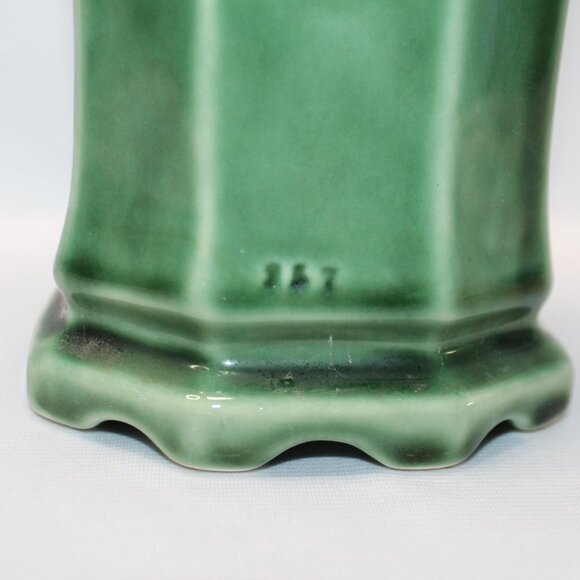 Antique Sage Green Vase McCoy Style - Picture 8 of 12